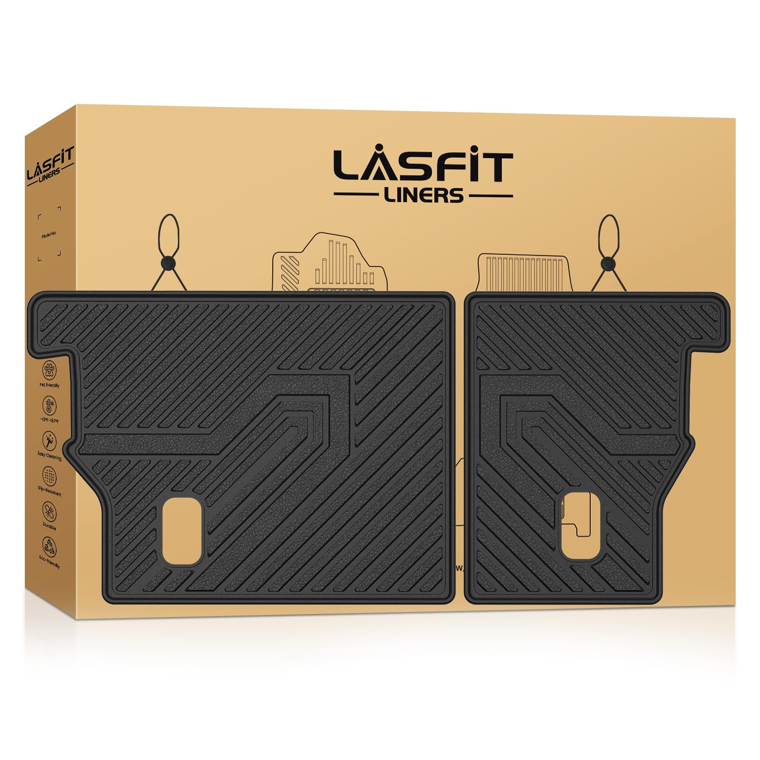 LASFIT Rear Seat Back Protector for Honda CRV 2012-2016, All Weather TPE Pet Friendly Custom Fit CR-V Second Row Back Seat Cover Backseat Mat Liner Accessories, Black