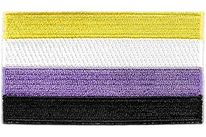 Show Your Pride: Non-Binary Flag LGBTQ Embroidered Patch