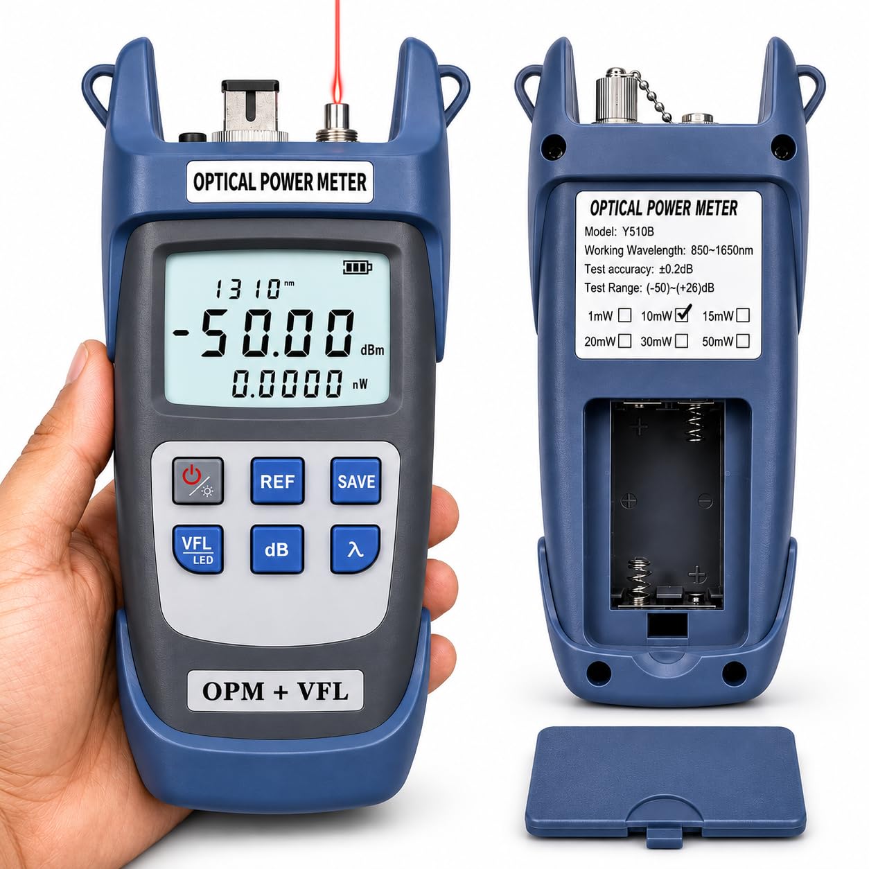 StockFox India - Optical Power Meter with VFL | Fiber Optic Cable Testing | High Precision 25 To-50Db Range | Built-in Visual Fault Locator | Portable Handheld Design | Ideal for FTTH, CATV-image-26