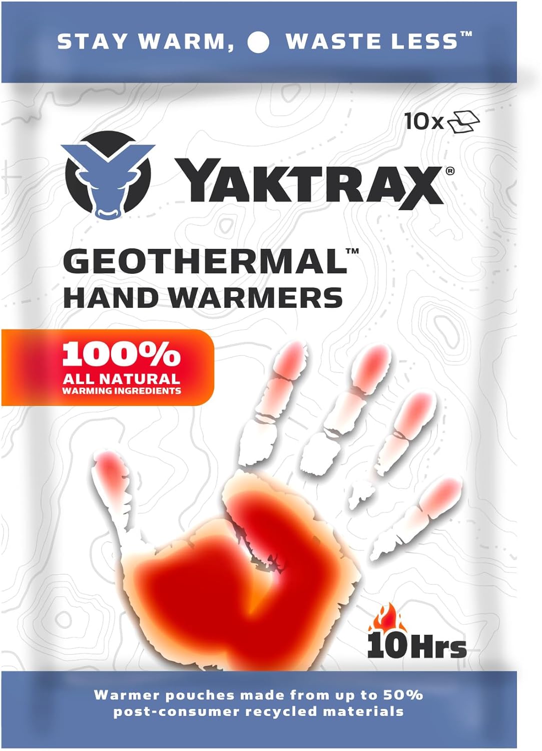 Yaktrax Geothermal Hand Warmers- Air-Activated, Up to 10 Hours of Heat