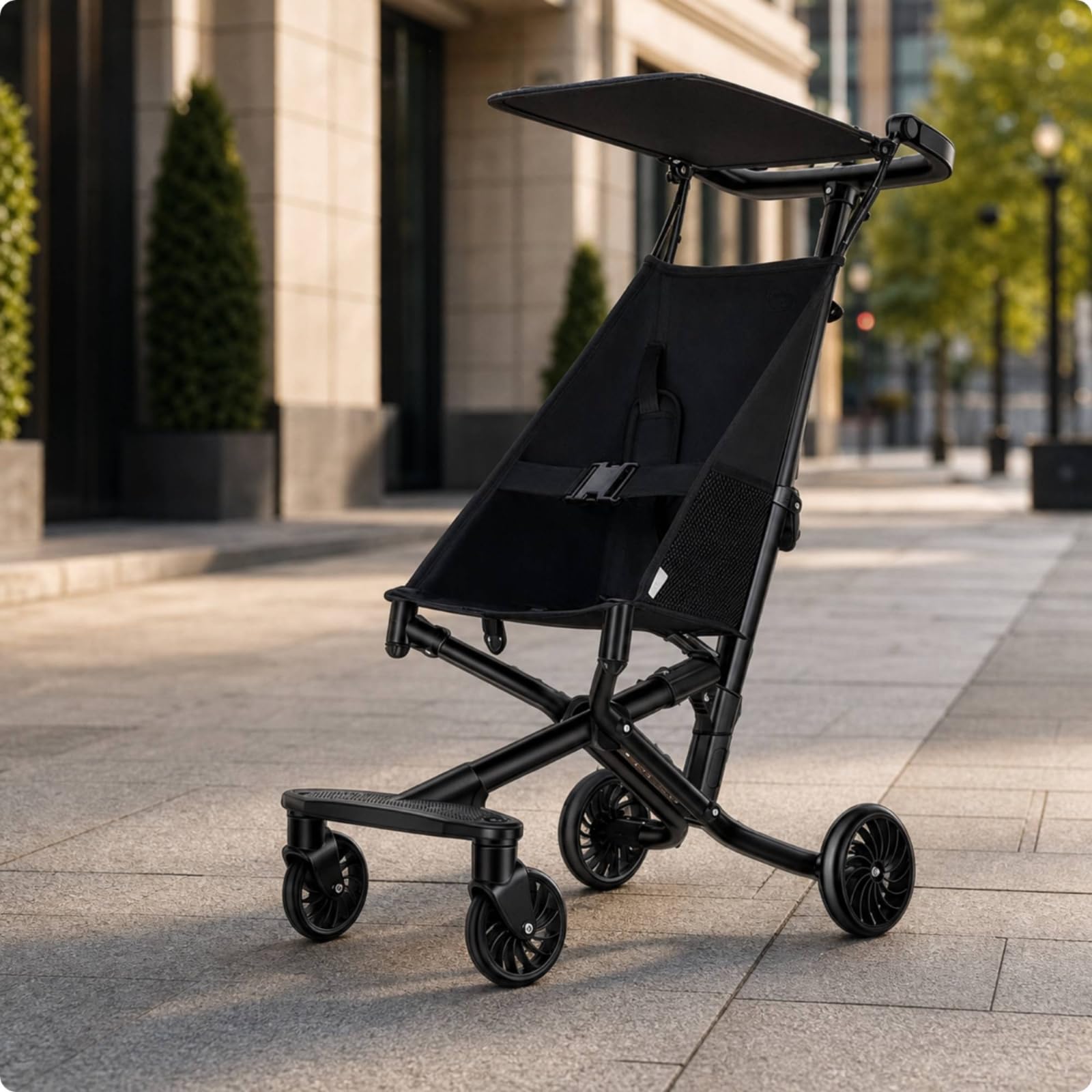 Silla Ligera Compacto Cochecito Plegable Maniobrable Silla con Capota para,