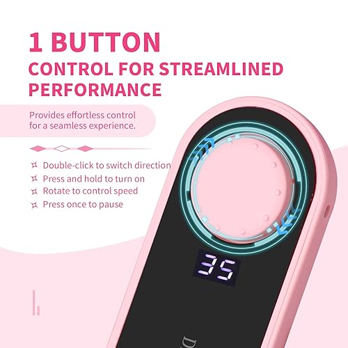 Miniatura 6 de Saviland Kit de taladro eléctrico de uñas, limas de uñas blancas portátiles para uñas acrílicas, 3 piezas de brocas de maíz de cerámica, bandas de