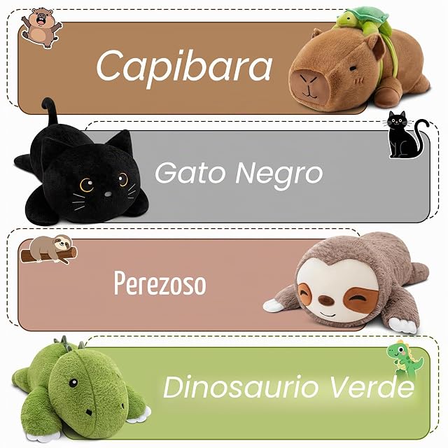 Foto 6 de 7 de SQEQE Peluche de Perezoso con Peso, Suave Perezoso, con Peso, Bonitos Peluches para niños y Adultos, 25 cm