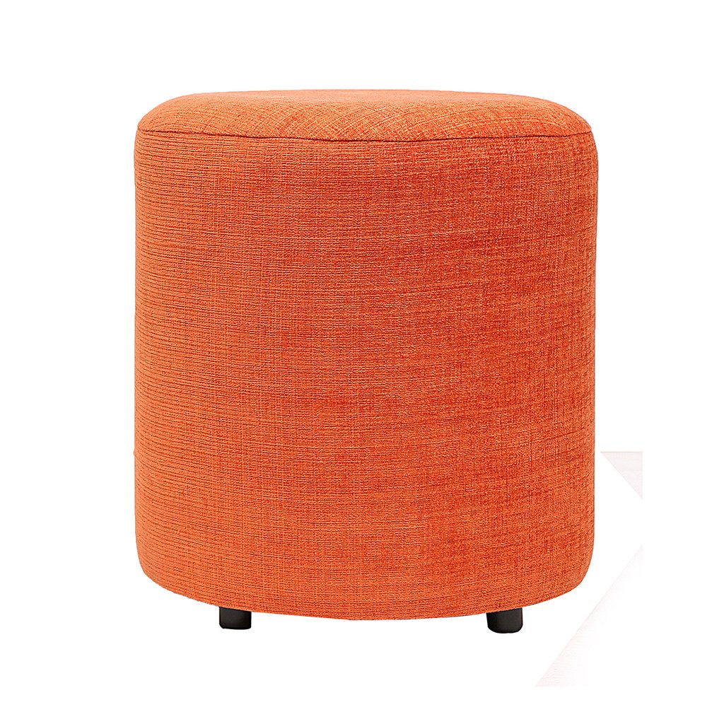 Siwa Style Barrel Round Orange Pouffe-15 Inch Diameter-17 Inch height-30470