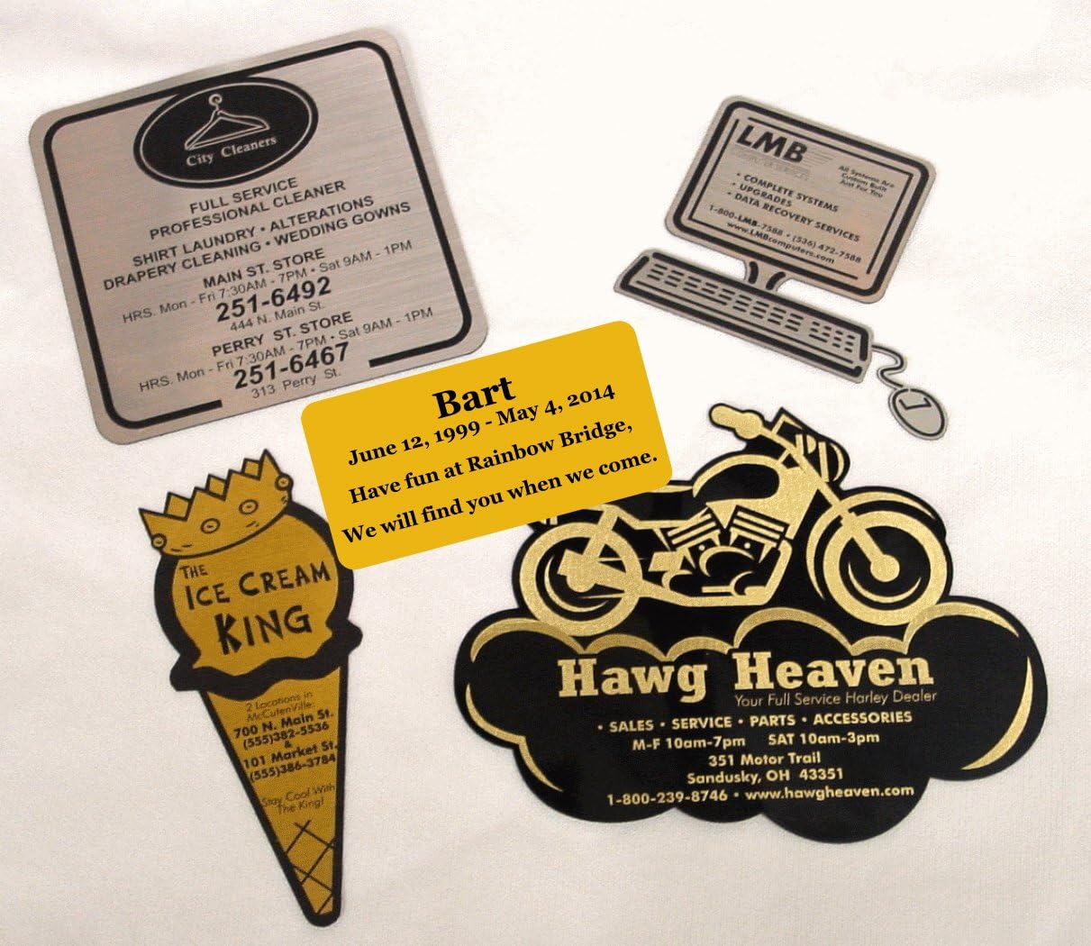 Personalized Custom Laser Engraved Plate - 2"x4" or Smaller - Custom Sizes & Shapes