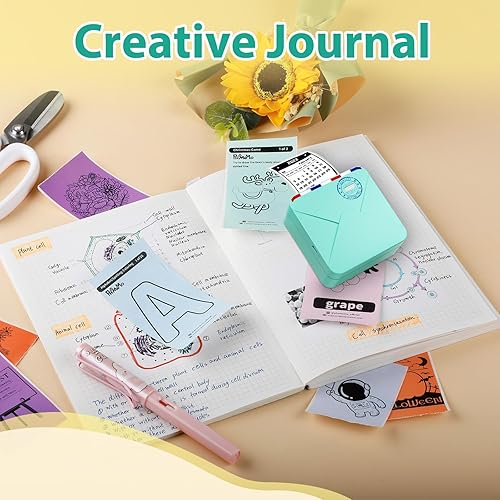 Miniatura 7 de M02S 304 ppp - Impresora térmica de fotos de bolsillo Bluetooth, mini máquina inalámbrica para iPhone y Android, impresora portátil sin tinta para