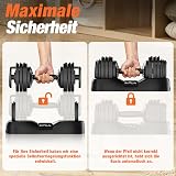 DH FitLife 2026 – Nouveau set d’haltères réglables 2,5 à 25 kg, 18 niveaux, avec disques, pour hommes et femmes - 5