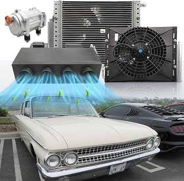 12V Under Dash Air Conditioner, Universal 12 Volt A/C Kit System, Electric 12V DC Underdash AC Unit 10000 BTU Fast Cooling, Low Noise for RV, Camper, Automotive, Truck, Van, Sedan, Bus, Pickup