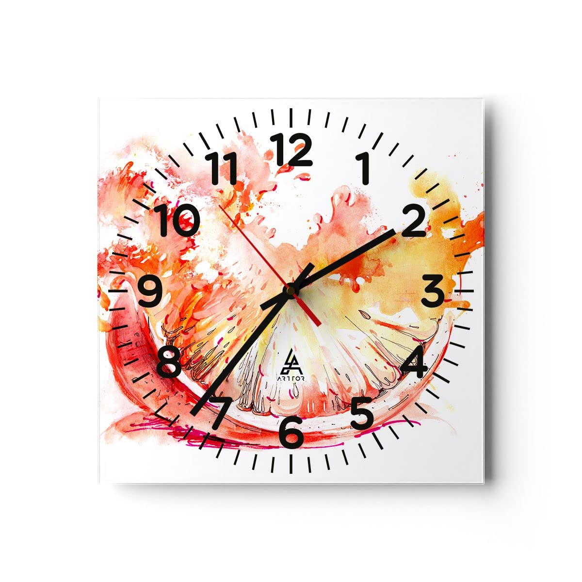 Horloge murale fer rouge 40.6x5x40.6cm Sienna glow | Maisons du Monde