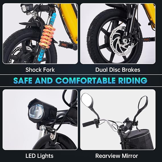 Electric Trike Bike, Peak 500W Brushless Motor Folding Trike Ebike, 480Wh Removable Battery, Step-Thru 3 Wheel Electric Bicycle, 2 Seats, Up to 45 Miles, Tricycle for Adults, Gift for Parents