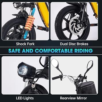 Electric Trike Bike, Peak 500W Brushless Motor Folding Trike Ebike, 480Wh Removable Battery, Step-Thru 3 Wheel Electric Bicycle, 2 Seats, Up to 45 Miles, Tricycle for Adults, Gift for Parents