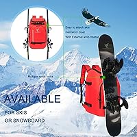 Vista 6 de Bolsa para botas de esquí, mochila de viaje de 50 l impermeable para botas de snowboard, casco de esquí, lentes de protección, guantes, esquís