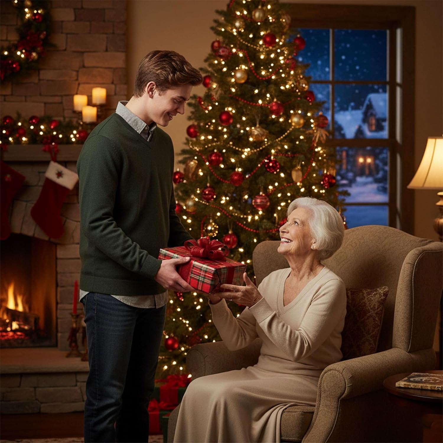 NAN ZAI NAN FANG Grandma Birthday Gifts Thoughtful Valentine Christmas for Grandma 5.9" Resin Sculpture Hand-Painted Grandmother Gifts from Grandkids Statues for Home Decor - Image 5