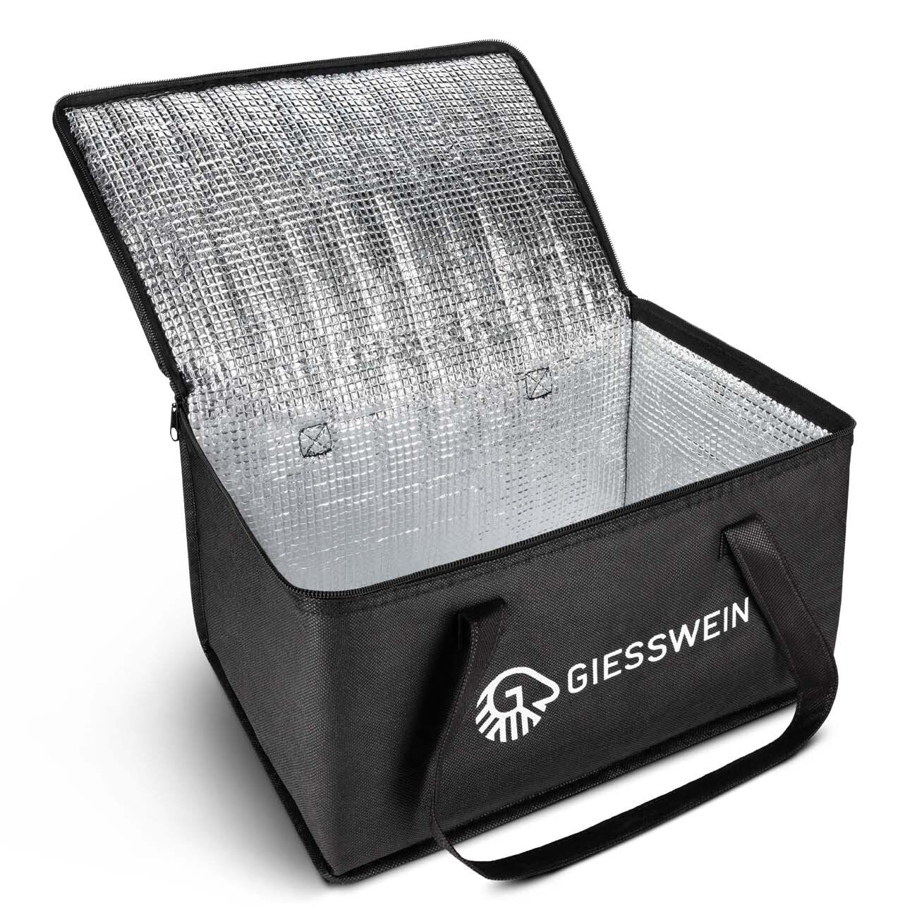 Giesswein Thermotasche - Faltbare Kühltasche mit auslaufsicherem Futter | Isoliertasche mit dreiseitigem Reißverschluss & Tragegriffen – hält warm & kalt für Einkauf, Picknick, Ausflug und Auto