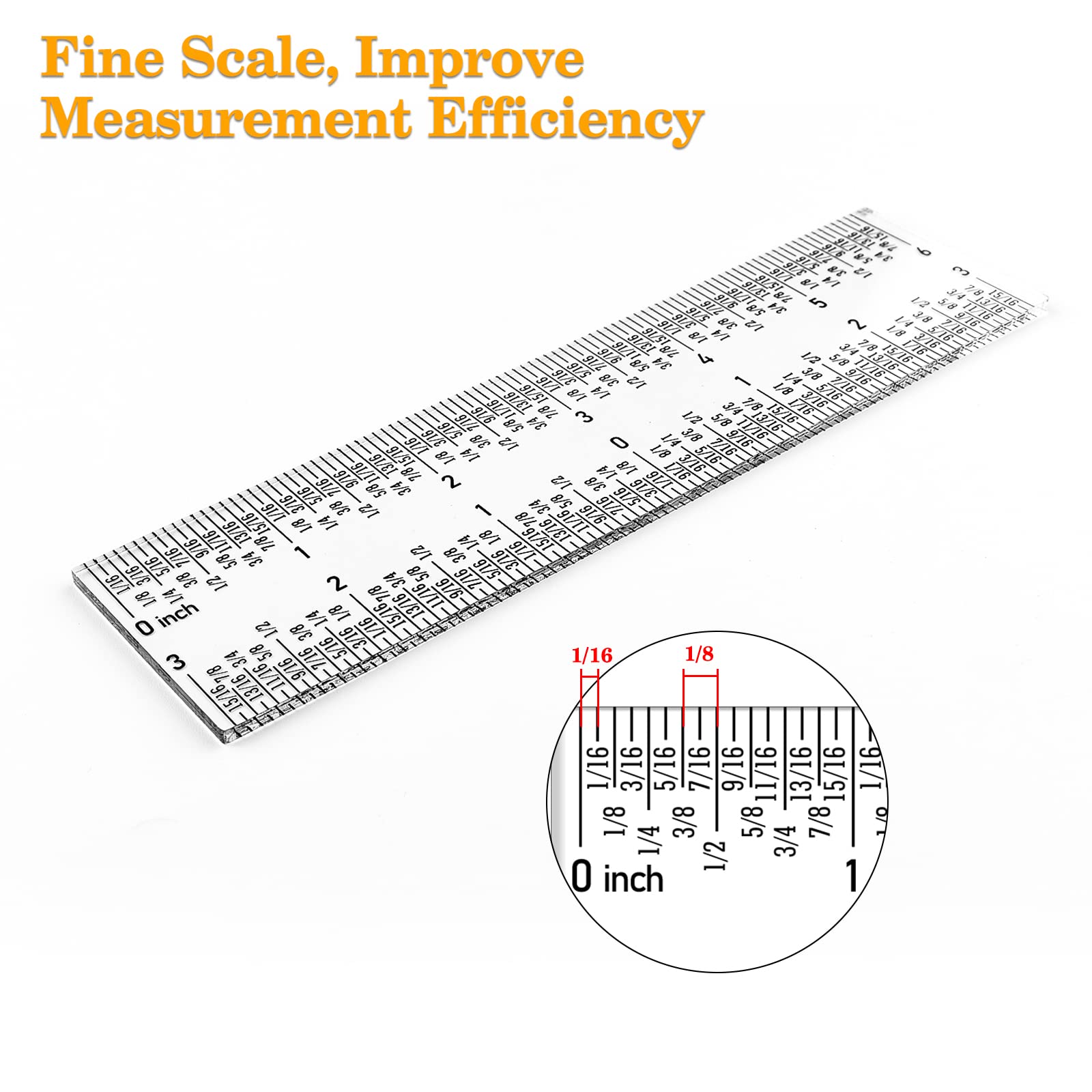 Zero Centering Ruler 3-Piece Clear Acrylic Ruler Set - Zero-Centering ...