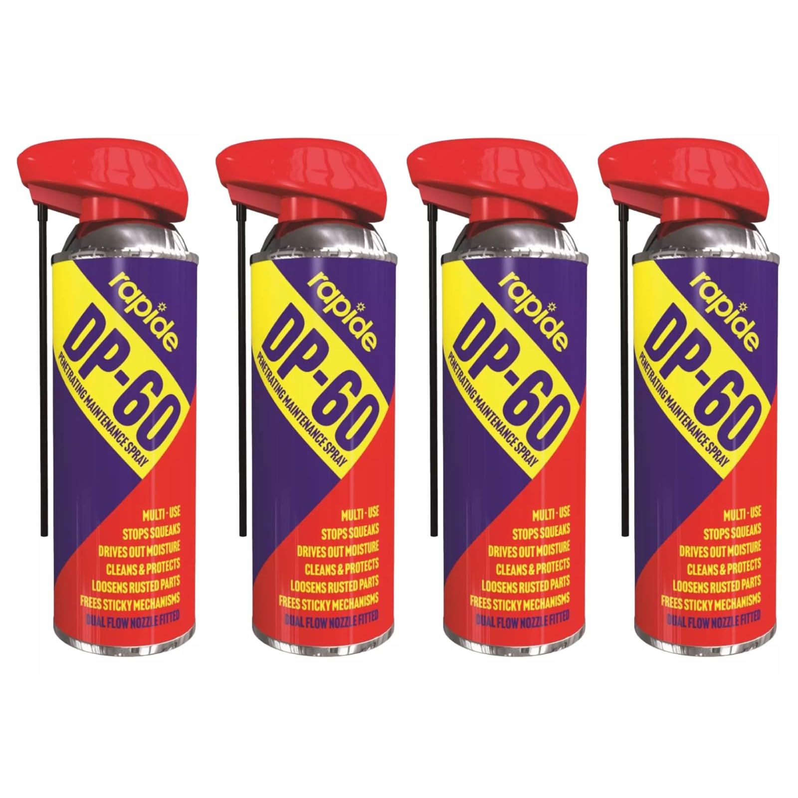 PNJB DP-60 Penetrating Releasing Maintenance Control Nozzle Lubricant Spray, Multi-Purpose Penetrating Oil, Rust Defence, Stuck Parts Ease,400ml, (4PCS)