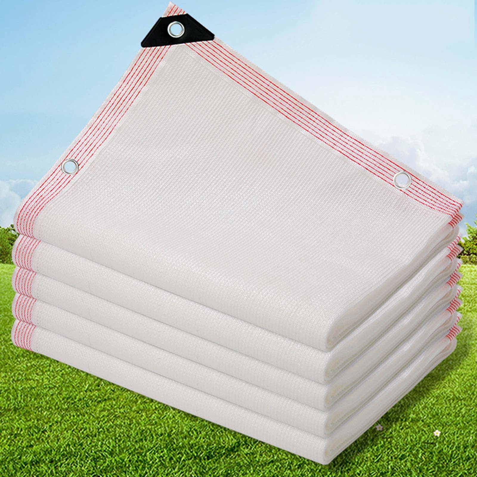 Filet d'ombrage 75 % blanc pour serre et bâtiment agricole et couverture de parking. Tailles disponibles : 1 x 2 m, 2 x 2 m, 2 x 3 x 4 m, 6 x 8 m (2 x 9 m)