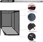 10x10 Filet de mousse pour Tente de Patio Canopy/Pop Up Tente, Double écran latéral de porte Installation facile Noir (seulement filet de mousse Pas de cadre) (Embedd 10x10)