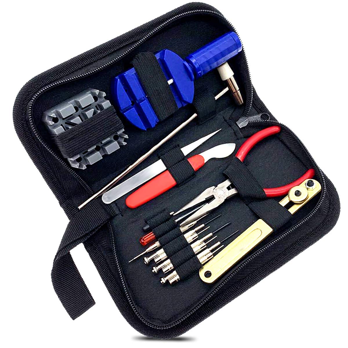 Kit outils de réparation de montres avec chasse-goupille et ouvre-boîtier pour entretien maison