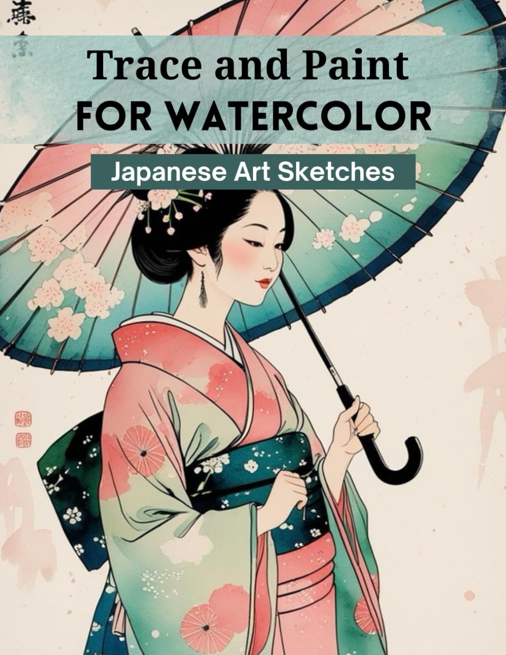 Trace and Paint for Watercolor: Japanese Art Sketches