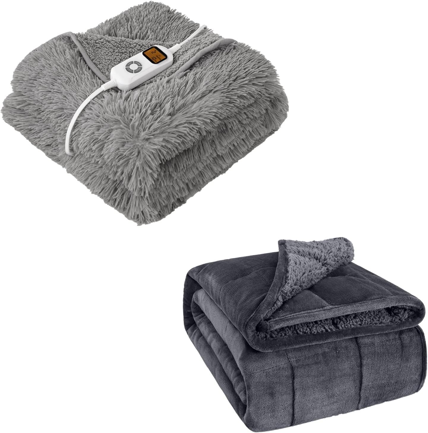 Uttermara Heated Blanket Electric Throw Faux Fur Electric