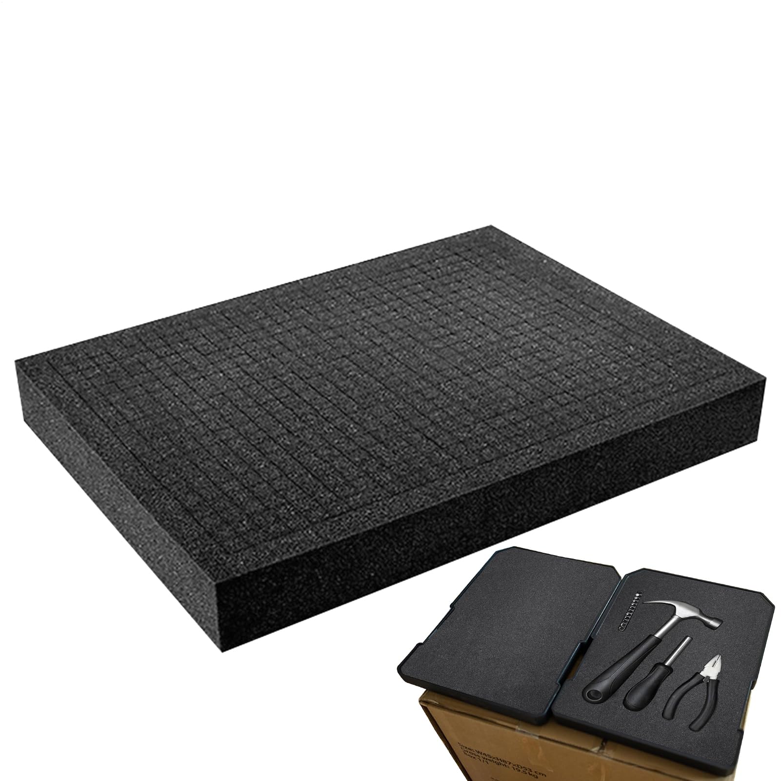Pick and Pluck Schaumstoff, 40 x 40 cm, quadratischer Schaumstoffwürfel, weiche Schaumstoffeinsätze für Koffer, Auseinandernehmen mit vorgeschnittenen Quadraten, Koffer-Dämpfungsschaum für