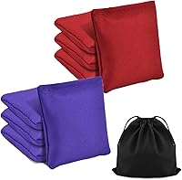 TINDTOP 8 Pack Kids Cornhole Bean Bags - 3.9" Colorful Canvas Toss Bags (100g Each) for Outdoor Carnival Games & Motor Skill Play