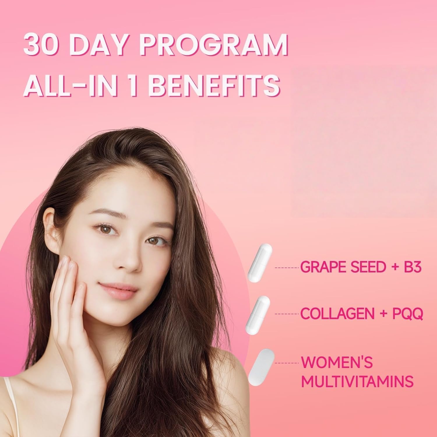 Paquete multivitamínico diario para mujeres a partir de 30 años para aliviar el estrés y mejorar la salud de los huesos y el corazón