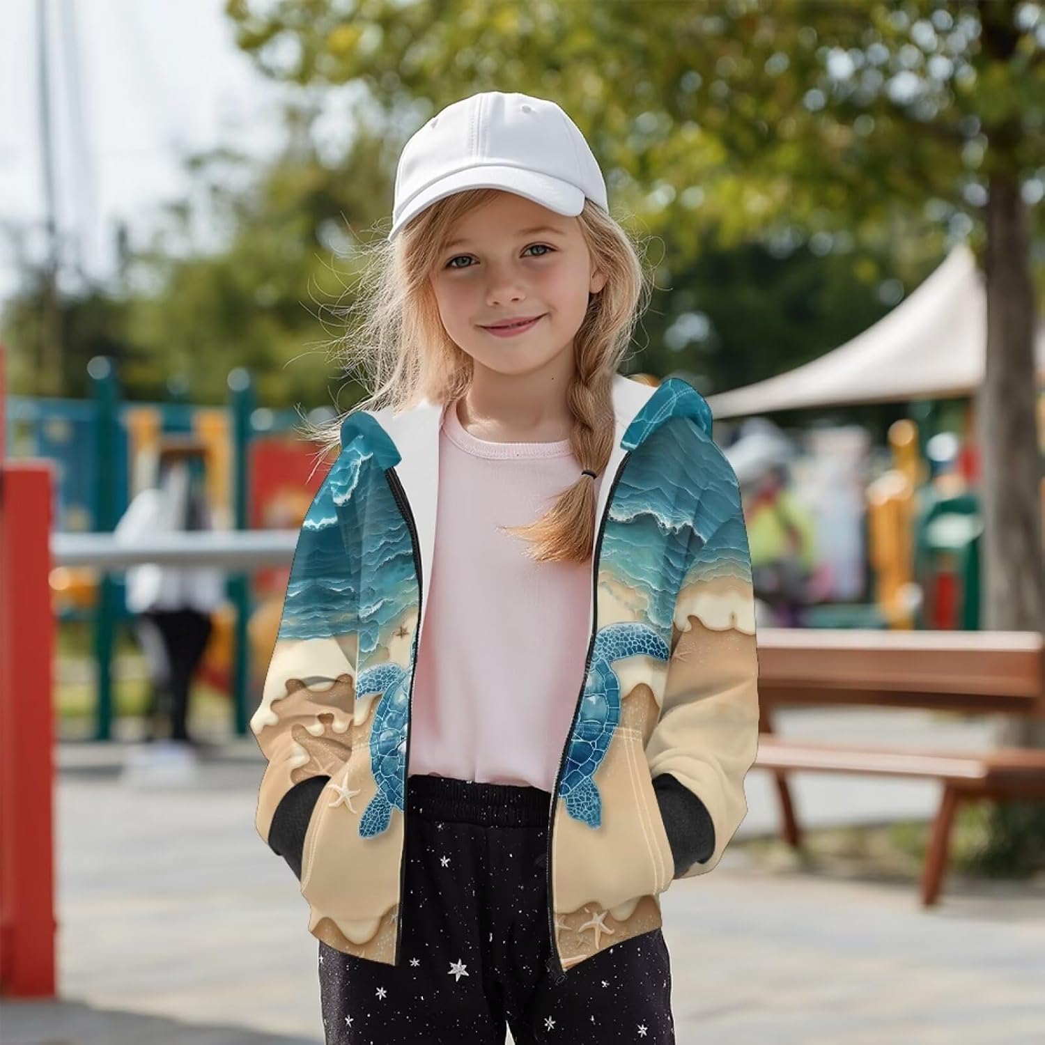 Girl's Full Zipper Sweatshirt Casual Wear, Warm Fleece Hoodies for Teen Girl, Warm Hooded Sweatshirt Casual Jacket