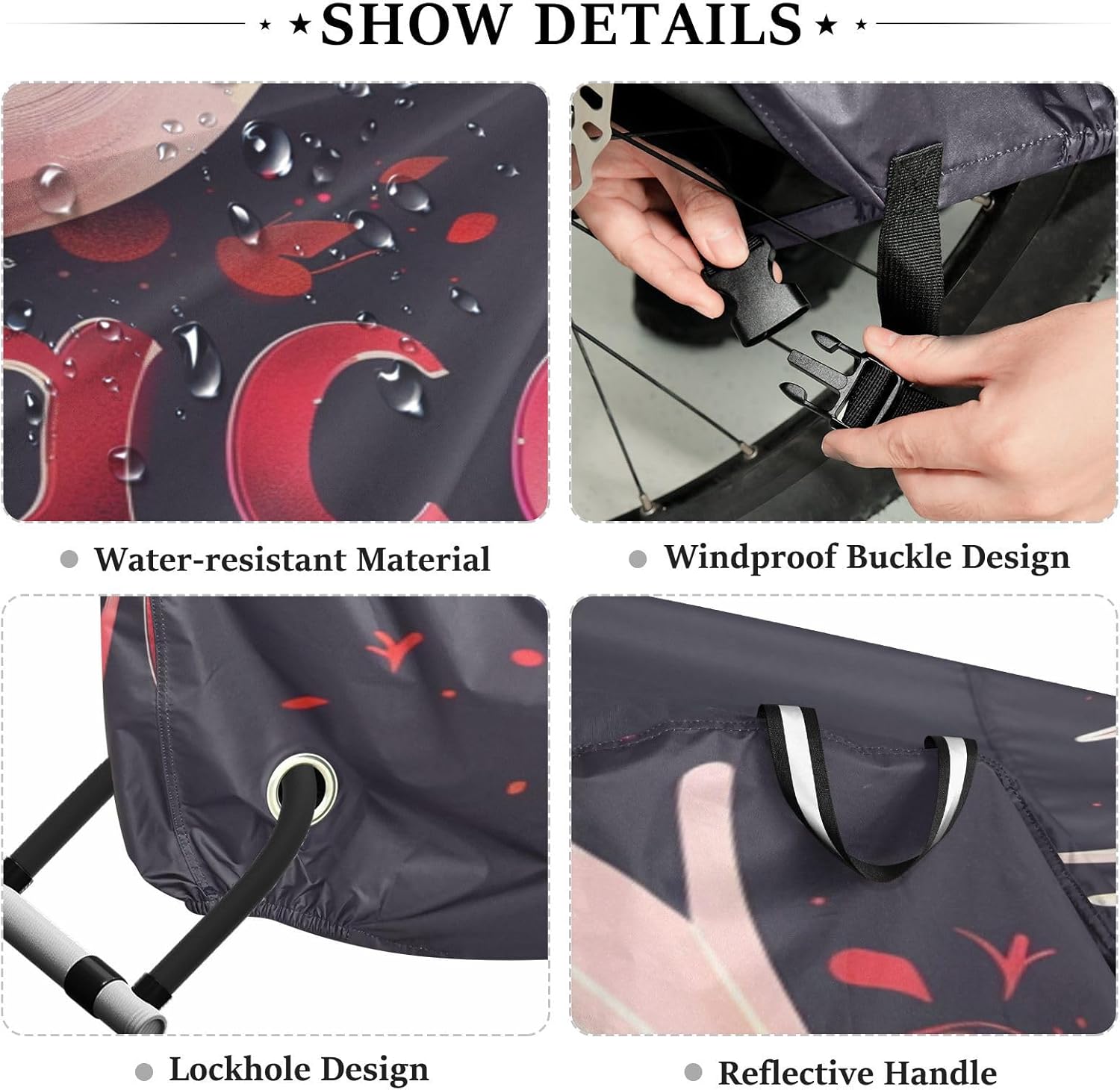 ALAZA Gradient Peace Dove Bike Cover Waterproof Outdoor Ebike Bicycle Covers Tarp Protection for 1/2 Bikes, Sun UV Dust Wind Proof