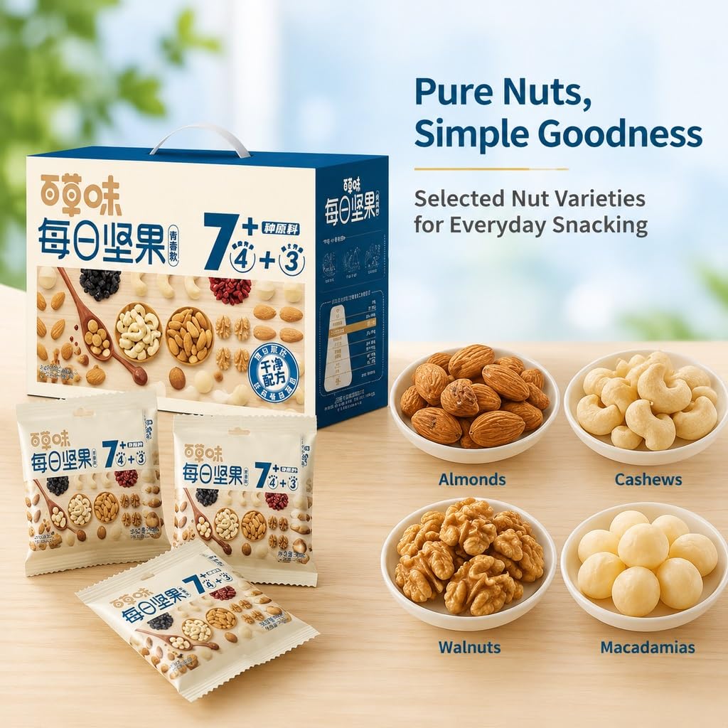 Täglicher Snack Aus Reinen Gemischten Nüssen Und Trockenfrüchten, 750 G – 30 Päckchen Mit Bei Niedriger Temperatur Gerösteten Saftigen Früchten For Familie, Büro, Geschenke