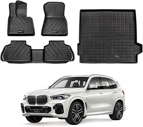 Jdeymat Compatible con BMW X5 (GO5) alfombrillas para todo tipo de clima y forro de carga para maletero 2023, 2022, 2021, 2020, 2019 TPE goma