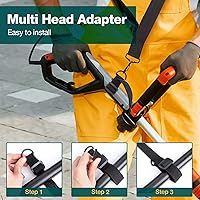 Vista 5 de Weed Eater - Correa para recortar cuerdas, cómoda correa de hombro para Weed Wacker, arnés de nailon compatible con recortadora EGO, soplador