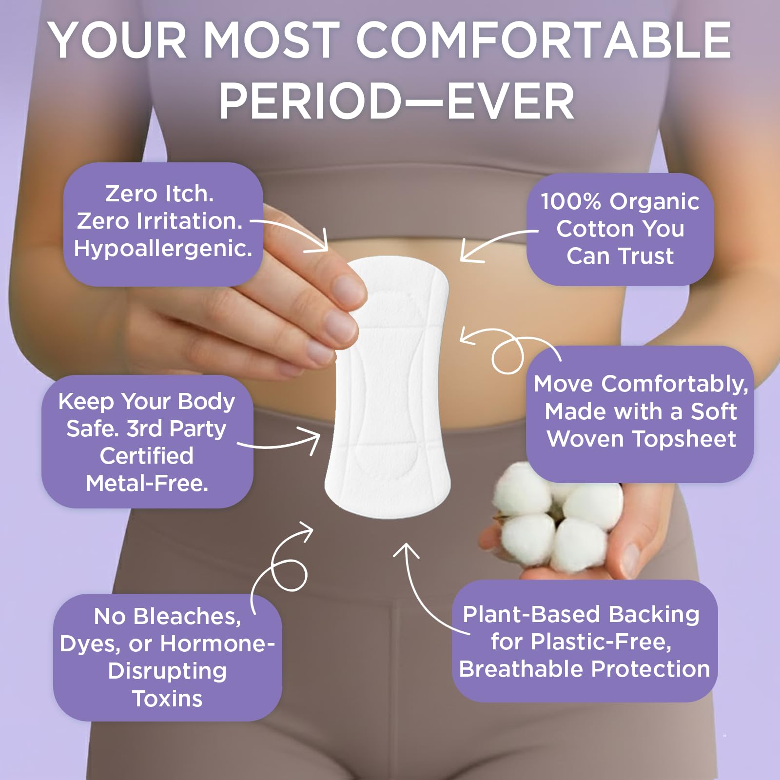 Organic Cotton Period Care Set: Tampons, Pads & Liners