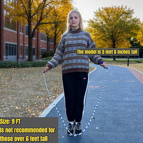 Miniatura 6 de Experimenta un salto suave y ajustable con la cuerda de saltar con cuentas IDOU - asas irrompibles, rotación sin enredos y longitud personalizable.