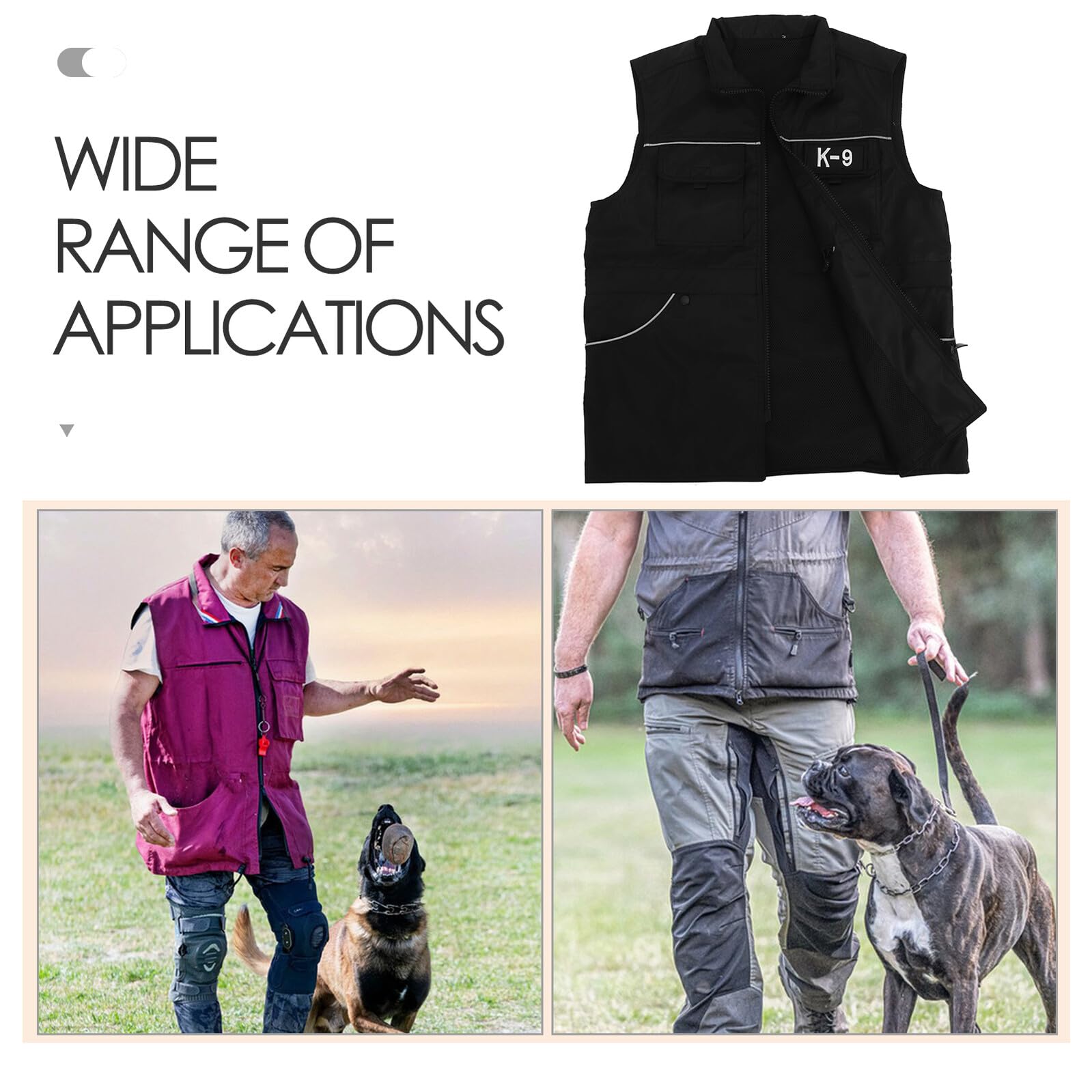 jojofuny Chaleco Protector para Adiestramiento de Perros Múltiples Hebillas de Nylon, Ropa de Adiestrador para Protección Diaria y Paseos