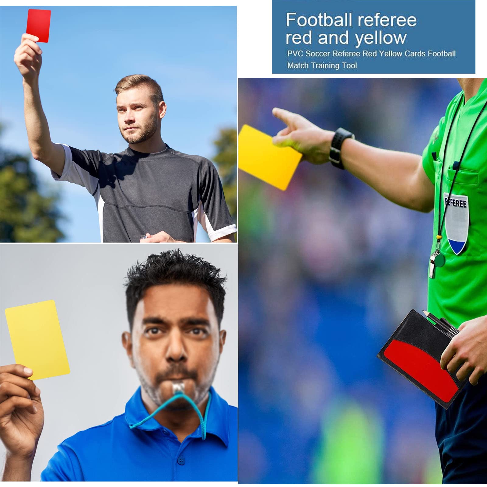 Set Cartellini Arbitro Calcio - 5 Set Con Rosso E Giallo, Per Partite E Tornei - Foto 9
