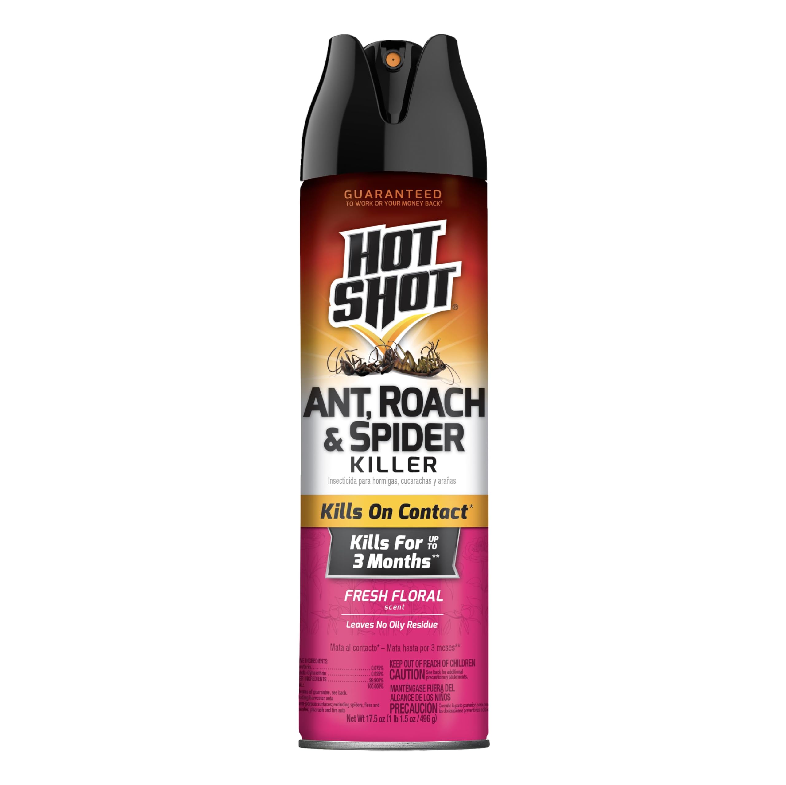 Ant, Roach And Spider Killer, 17.5 Ounces, Fresh Floral Formula Kills Ants, Roaches, Spiders And Other Listed Insects On Contact