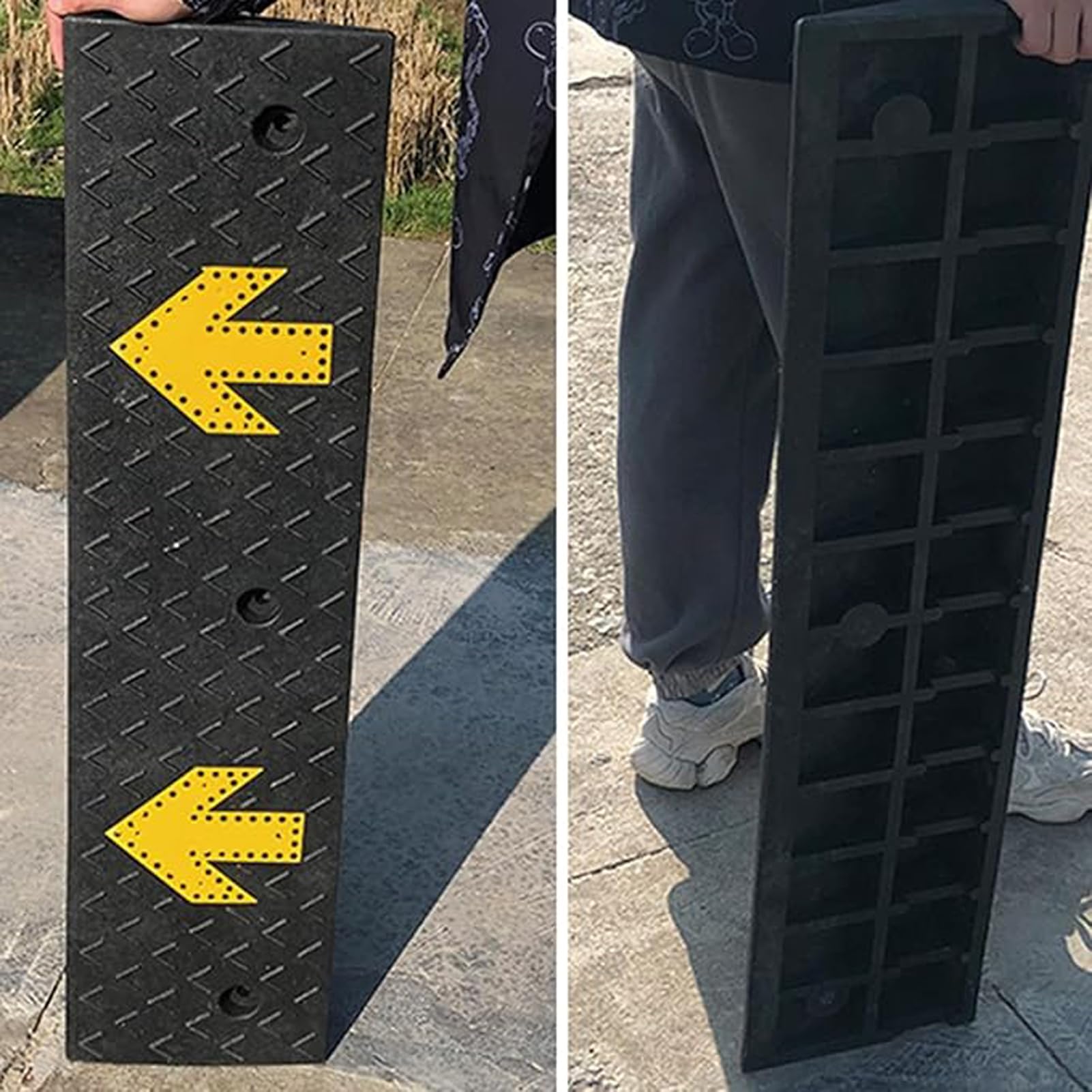 Wysokowydajna rampa progowa, przenośna rampa dla wózków inwalidzkich i skuterów mobilnych, antypoślizgowa, dojazd dla osób niepełnosprawnych do domu