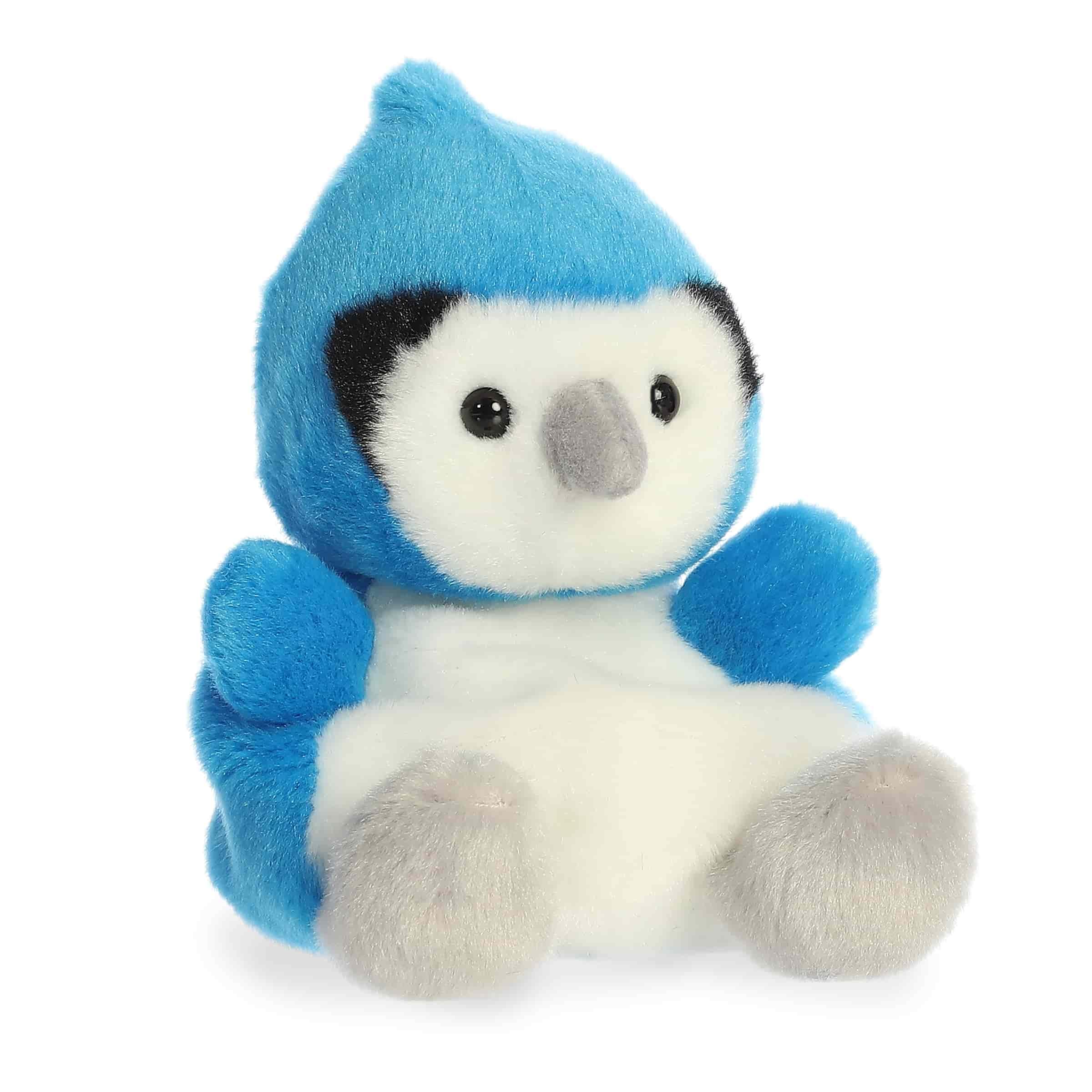 Aurora Adorable Palm Pals Chatters Blue Jay wypchane zwierzę - zabawny kolekcjonerski plusz dla dzieci i dorosłych kolekcjonerów - idealny do dekoracji pokoi i prezentów urodzinowych - niebieski 13 cm