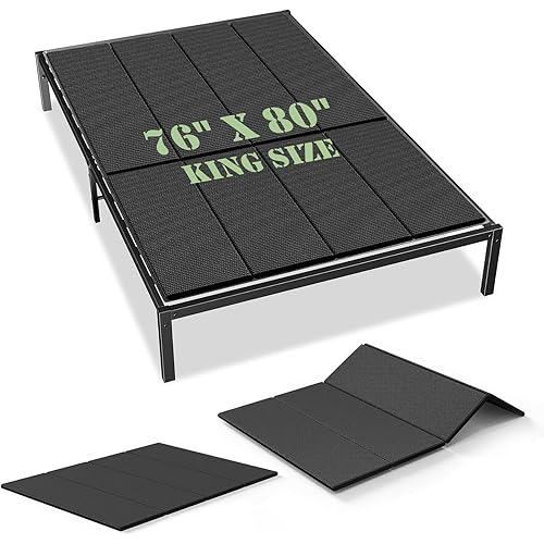 Upgraded S-Curved Rib Bunkie Board King Size 76"x 80" 10mm Heavy Duty Under Mattress Bed Support Slats - Breathable, Noise Minimizing, Moisture Resistant Bunkieboards