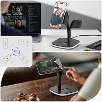 COLSUR MagSafe 5 az 1-ben vezeték nélküli töltőállomás iPhone Apple Watch AirPods fekete 6