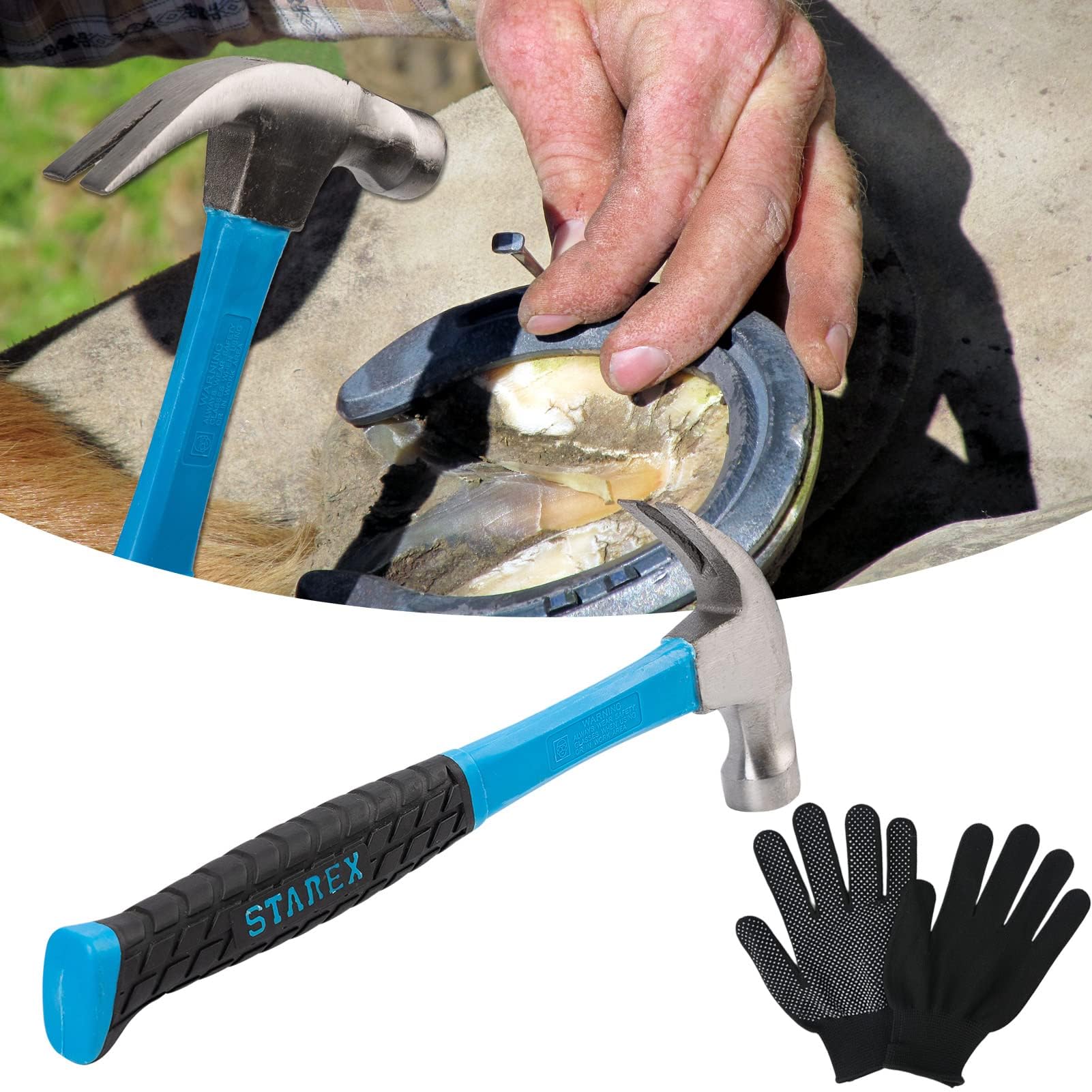 12 Piezas de Herramientas Profesionales para herrador, Kit de herrador, Herramientas para herrar Caballos, Suministros para herrador, Herramientas para herrador de Caballos, Ganado, ovejas y