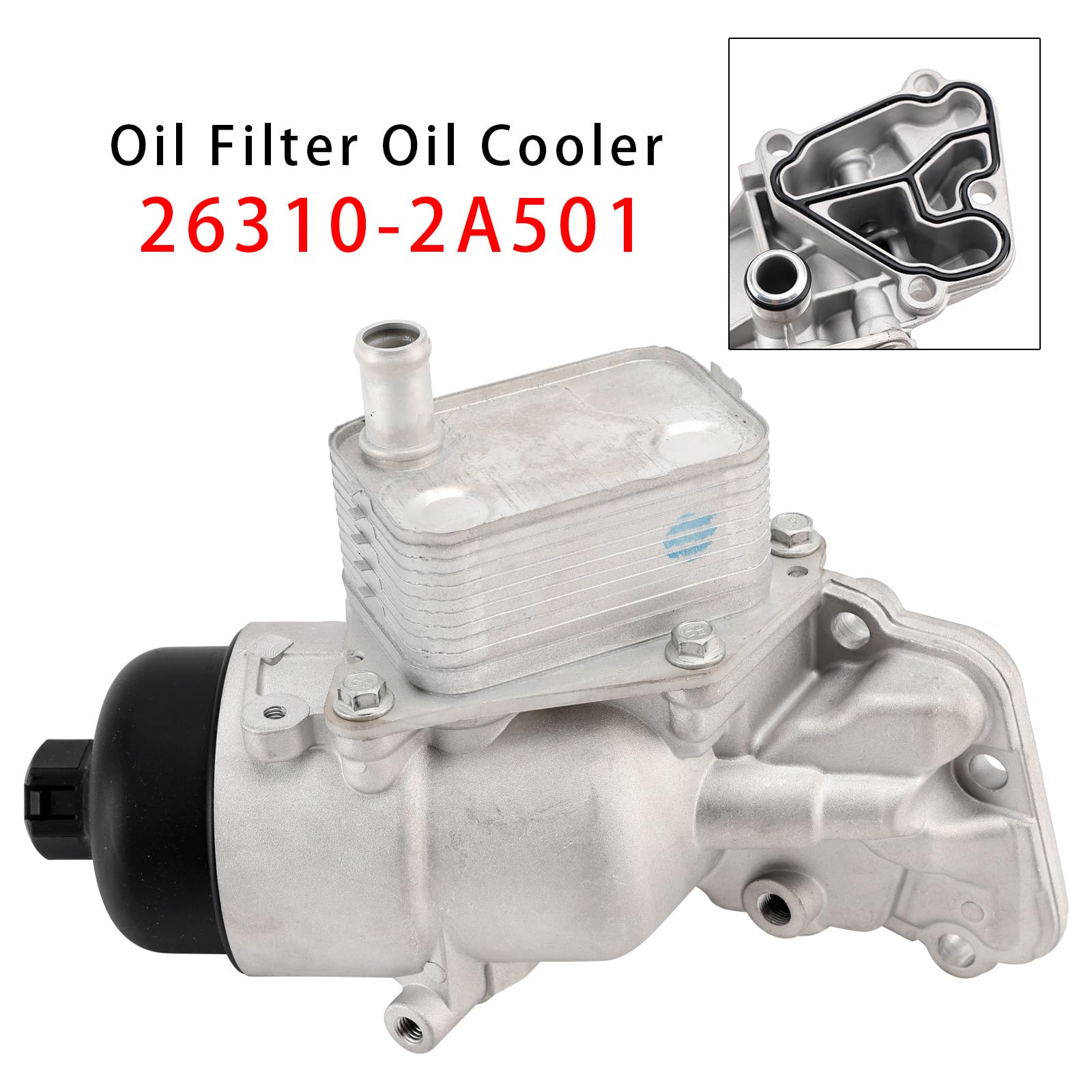 MAD HORNETS Engine Oil Filter Housing Oil Cooler 26310-2A501 Apto para Hyundai Accent i20 i30 Apto para KIA Ceed