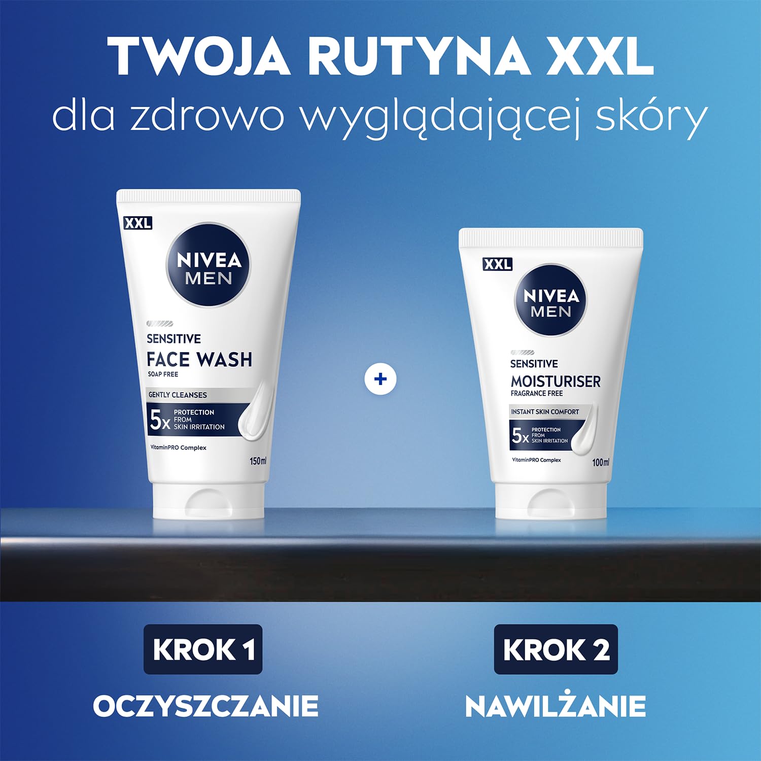 NIVEA MEN Sensitive Żel do mycia twarzy twarzy dla mężczyzn XXL 150 ml