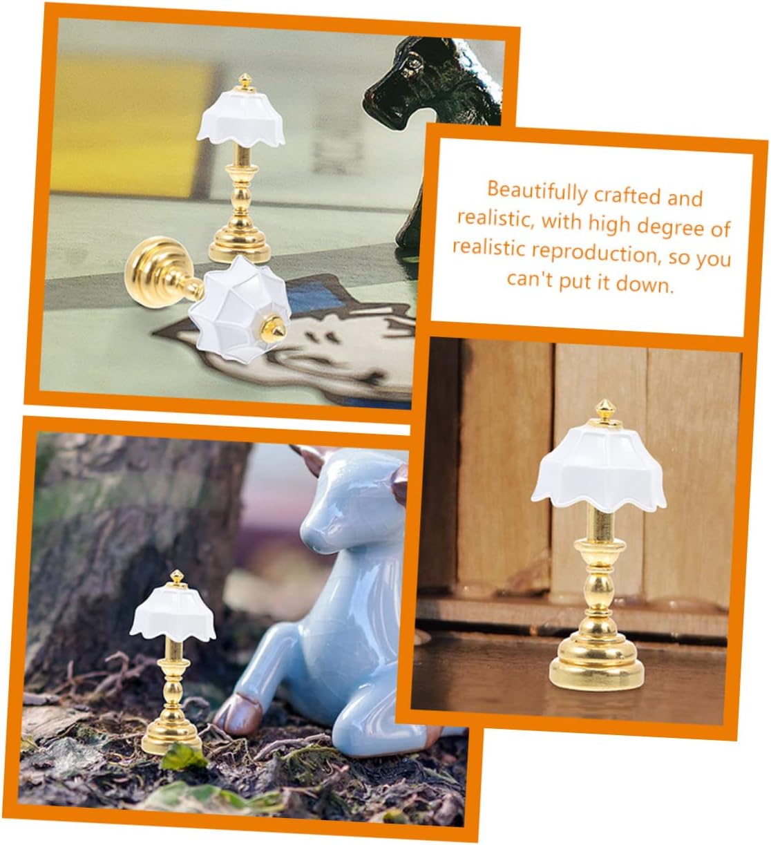 16pcs Miniature Bedside Lamp Dollhouse Accessories for Home Decor Decorative Mini House Desk Light for Photography for Enhancing Miniature Scenes