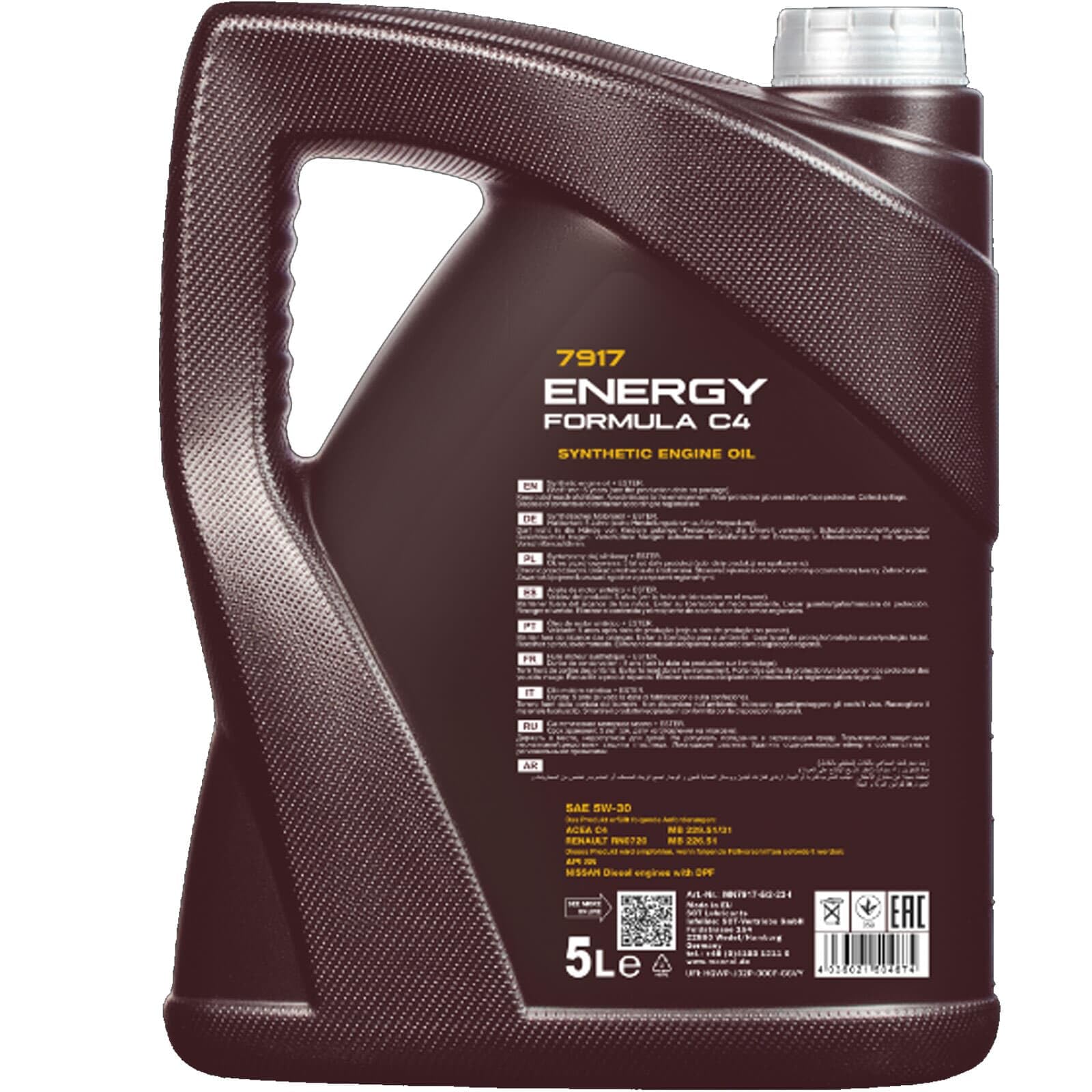 SCT Mannol 2x Motoröl (5 L) | 226.51/229.31/229.51 Rn 0720 Cng/lpg , Mannol 7917 Energy Formula C4 5W-30