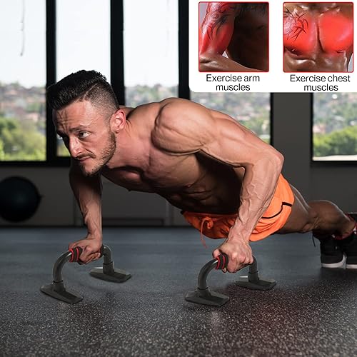 Miniatura 6 de High Tactical Barras de realce perfectas, asas de flexión resistentes con agarre de esponja, barra de empuje antideslizante para hombres y mujeres,