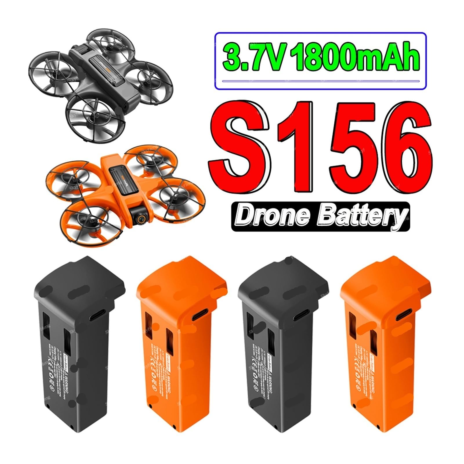 Batteria for Drone S156 Da 3,7 V 1800 MAh