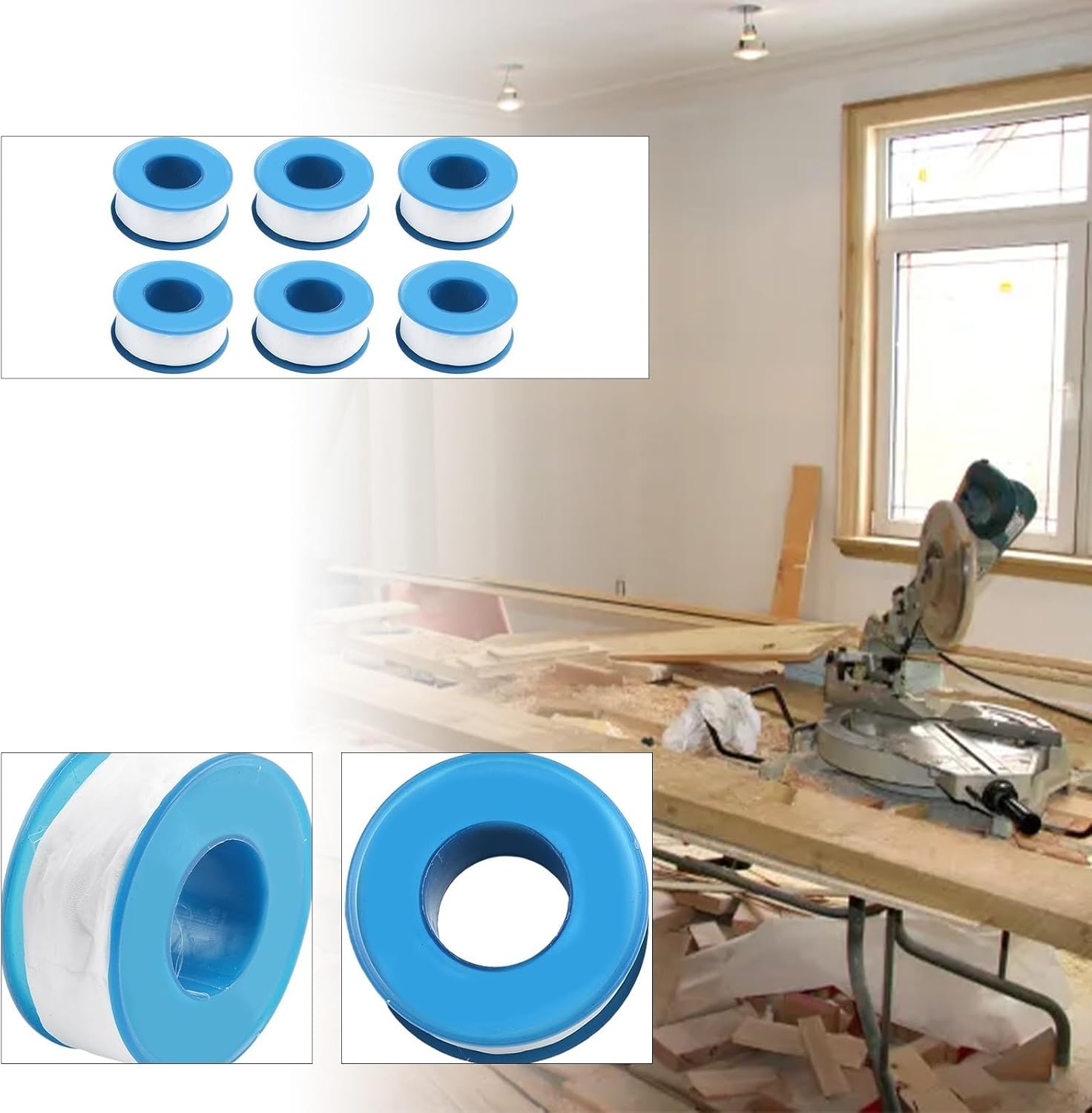 Efficient PTFE Threaded Sealant Tape Perfectly Suited for Homeowners and Professionals in Plumbing Work